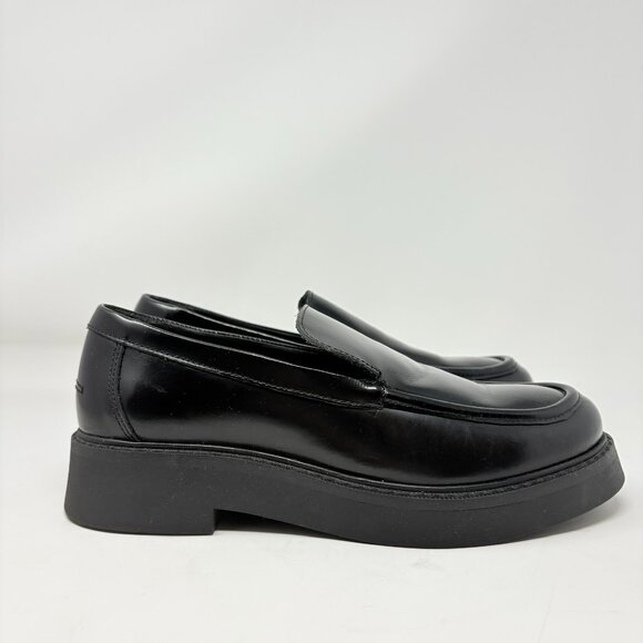 Anthropologie Maeve Classic Leather Loafers Black Size 38/7-7.5 - Picture 5 of 9